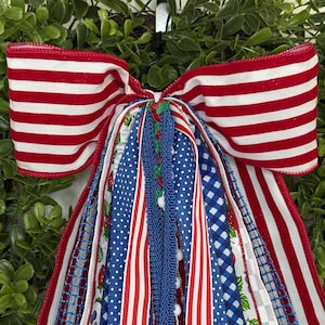 Patriotic Ribbon Set: Red Stripes and Strawberries