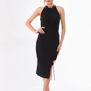 Allure Almirah Halter Neck Crepe Dress