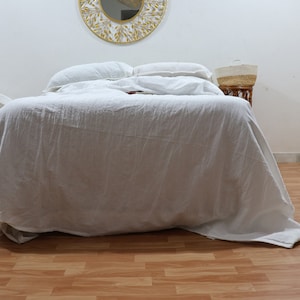 Off White Linen Duvet Cover 3 Piece Linen Bedding Set With Pillowcases Stonewashed Linen Bedcover Soft Linen Quilt Donna Cover King Bedding