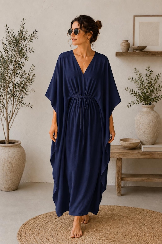caftan dress cotton  Charlotte Kellogg Occasion Versatility Sawobuun Womens Sleeveless Maxi Dress