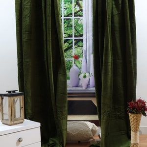 Dark Moss Green Velvet Blackout Curtains Extra Long Velvet Curtain Drape Treatment Living Room Bedroom Door Velvet Curtains Window Curtains