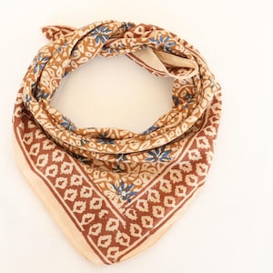 Organic Cotton Bandana Bandana Scarf, Paisley Design Scarf, Vibrant Color, High-Quality, Winter Scarf, Unique Design Bohemian Style Bandana