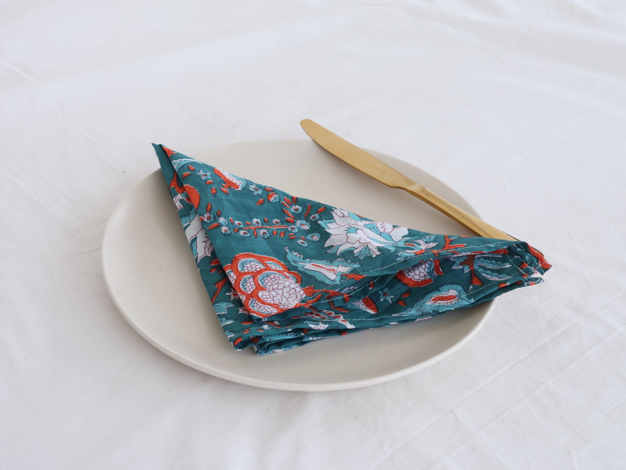 Juego De Servilletas De Tela Con Estampado Floral 100 % Algodón, Cuadradas  Y Reutilizables, Ideales Para El, image size:2000x1501