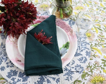 30 Farben 100er Pack Waldgrün Baumwollservietten für Esszimmer oder tägliche Mahlzeiten zu Hause/Hochzeit/Party Tischdekoration Küche Servietten für Geschenk. Npkins