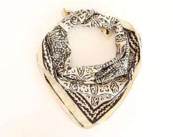 Organic Cotton Bandana Bandana Scarf, Paisley Design Scarf, Vibrant Color, High-Quality, Winter Scarf, Unique Design Block Print Bandana