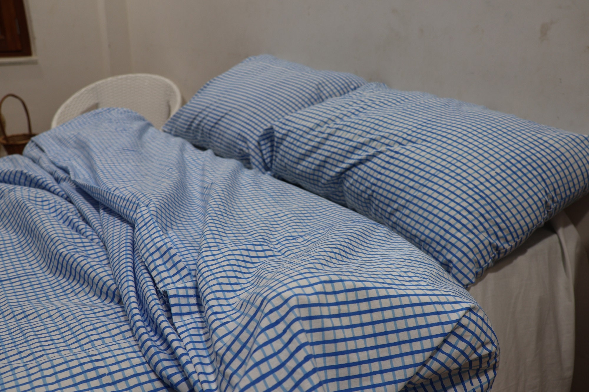 WONGS BEDDING Set copripiumino bohémien, 2 pezzi, viola
