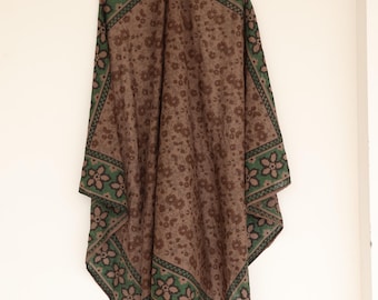 Frauen Baumwollsarong, langer Schal, Handblockdruck-Schal, Frauen Pareo, Strandsarong, Badeanzug-Verkleidung, Sommer indischer Sarong, Badebekleidung vertuschen