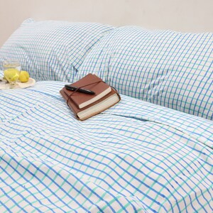 Cotton Gingham Bedding Sets Plaid Duvet Cover Set King Queen Full Check Duvet Covers College Dorm Duvet Cover Twin Full Queen Check Beddingg