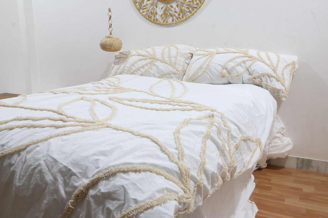 Mixinni Duvet Cover Full Size, Cotton Percale Farmhouse Bedding Sets Soft Aesthe