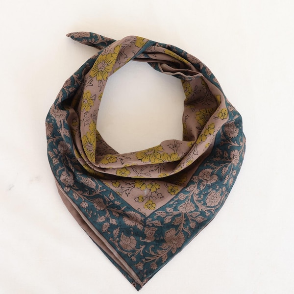 100% Cotton Bandanas, Bohemian Style Cotton Neck Scarf, Boho Soft Cotton Bandana, Cotton Neckerchief, Cotton Square Scarf gift handkerchief
