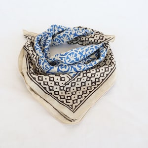 Pure cotton bandanas, neck scarf, block print neckerchief, printed stylish bandanas, 21×21 Inches handkerchief,bandanas Gift For Bandana
