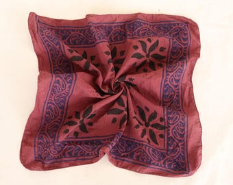 Black Cotton Bandana Bandana Scarf, Paisley Design Scarf, Vibrant Color, High-Quality, Winter Scarf, Unique Design Block Print Bandana
