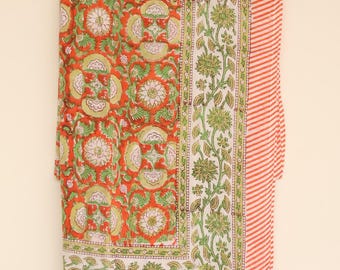 Frauen Baumwollsarong, langer Schal, Handblockdruck-Schal, Frauen Pareo, Strandsarong, Badeanzug-Verkleidung, Sommer indischer Sarong, Badebekleidung vertuschen