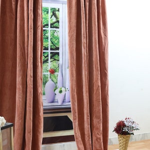 Cotton Velvet Curtains, 20 Colors, Custom curtains, Extra long Living room & Bedroom curtains, Velvet curtain panel, Valentines day gift