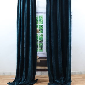 Velvet Blackout Curtains Extra Long Velvet Curtain Drape Treatment Living Room Bedroom Door Velvet Blackout Curtains Window Door BohoCurtain