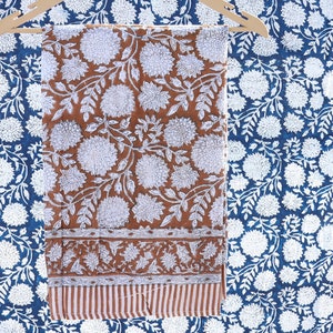 Hand block printed cotton sarong, beach wrap pareo, long scarf, large sarong, cover up, soft fabric scarf, fashion shawl beach sarong