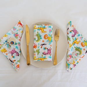 100 Pcs Indian Hand block Printed Napkin Cotton Cloth Napkins Eco Friendly Reusable Cloth Napkin  Wedding,Party Napkins Kids Print Napkins