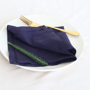 Pure Cotton Blue Napkins 50 Pack Of Navy Blue Cotton Napkin  For Dining  Everyday Meals At Home/Wedding/Party Table Décor Kitchen Napkins