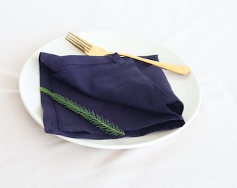 Pure Cotton Blue Napkins 50 Pack Of Navy Blue Cotton Napkin  For Dining  Everyday Meals At Home/Wedding/Party Table Décor Kitchen Napkins