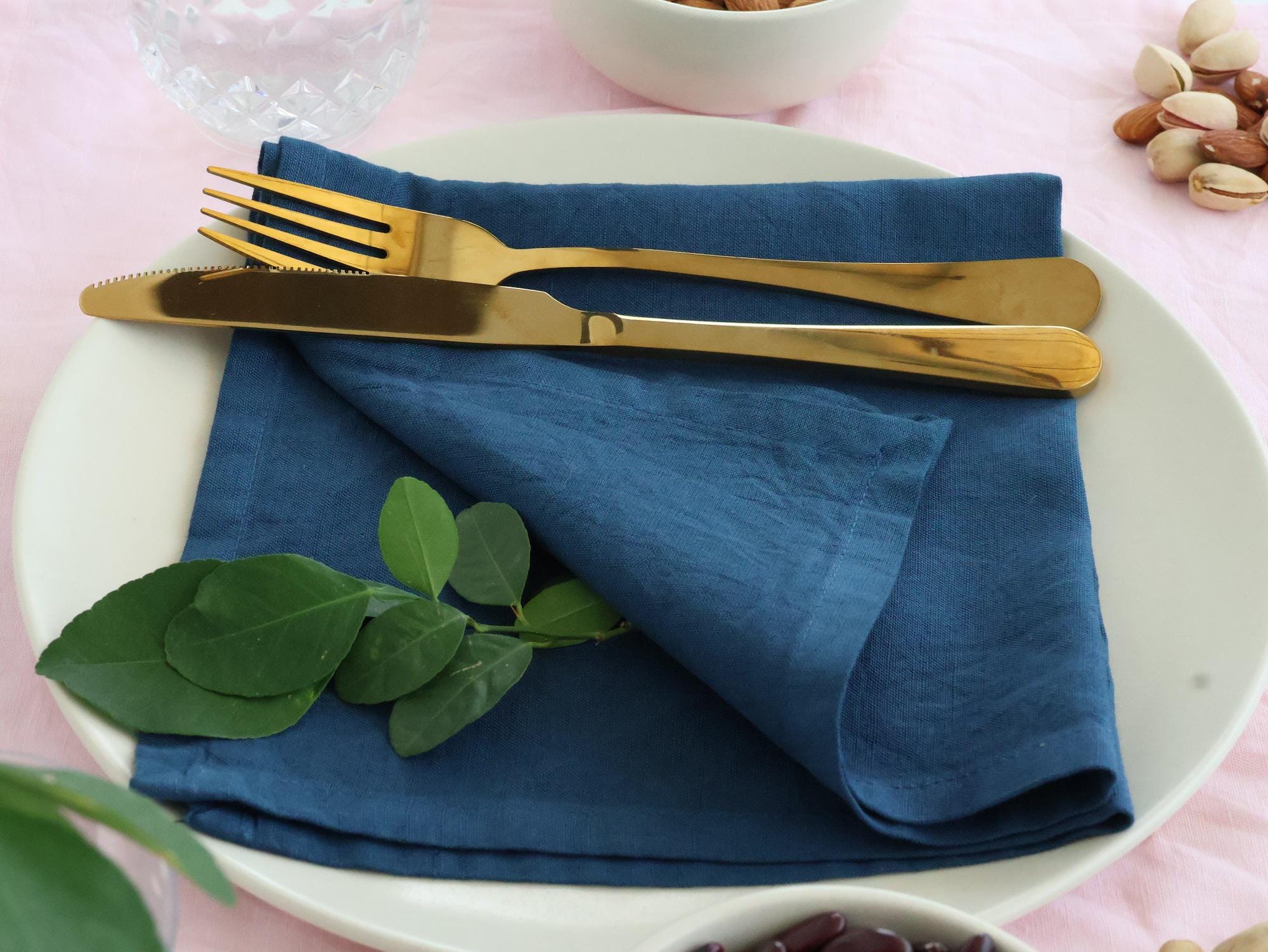 コットンナプキン - 布製ディナーテーブルナプキン - 洗濯機洗い可能