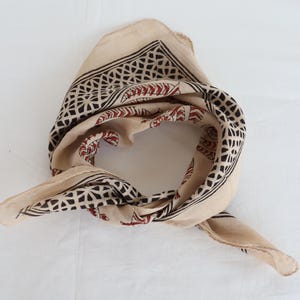 Organic Cotton Bandana Scarf Soft, Hair Head Neck Scarf for Women, Cool Western Fashion Bandana, Headband, Head wrap, Hair Accessories