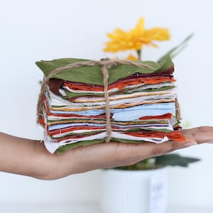 100%Natural linen remnant, linen scraps bundle, Natural linen fabric remnants for craft projects or small items quilting, linen swatches