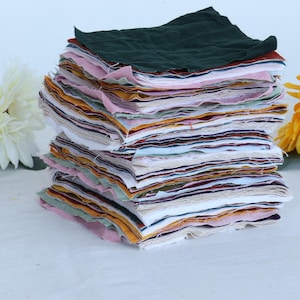 100% Linen Fabric Scrap 100 Pcs Assorted Fat Quarter Bundle Fabric Remnant/ Assorted Mixed Fabric Vintage Scrap Boho Scrap/ Fabric Grab Bag