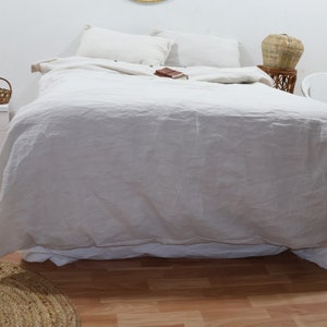 100% Linen Bedding, Linen Bedding Duvet Cover Sets, Duvet Cover Queen Size, Soft Duvet Cover Set, Natural Stonewashed Linen King Bedding