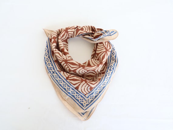 Organic Cotton Bandana Bandana Scarf, Paisley Design Scarf, Vibrant Color, High-Quality, Winter Scarf, Unique Design Block Print Bandana