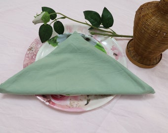 100er-Pack Sage Green Servietten Für das tägliche Abendessen und die Hochzeit, Serviette, 100% Baumwolle, Wiederverwendbar, Küchenserviette, Zero Waste, Stoffservietten.