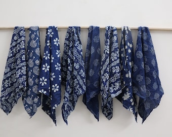 Set Of 20 Pcs 100% Cotton ,Vegetable Dye, Block Print, Dabu ,Indigo Cotton Wedding Party Napkins Set Boho Style Reusable Table Cloth Napkins
