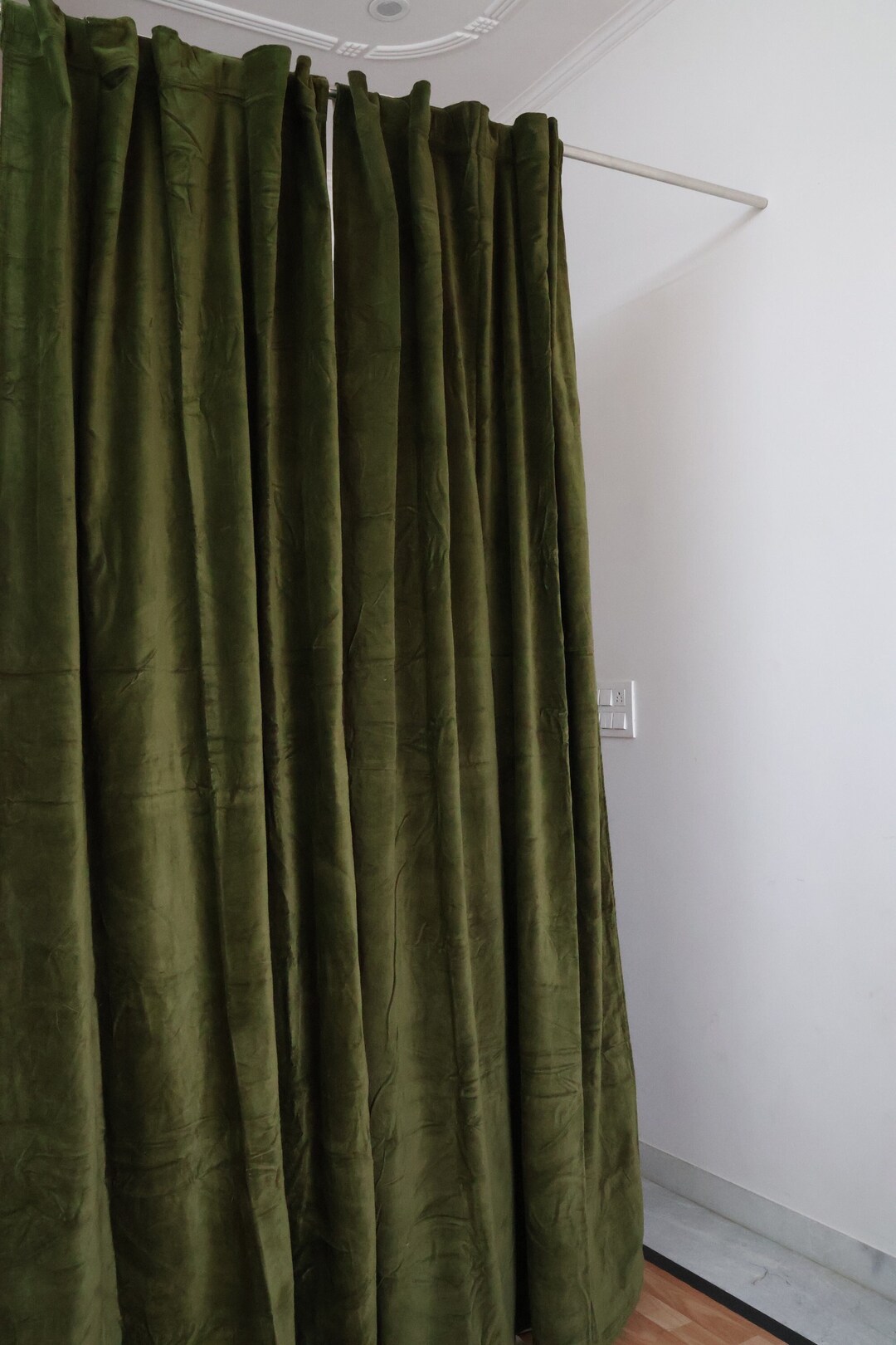 Velvet Blackout Curtains Extra Long Velvet Curtain Drape Etsy