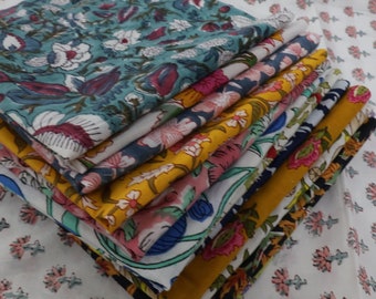 Pacote de retalhos florais vintage pré-cortados em quadrados de 5 polegadas, 100% algodão, sortimento para patchwork, peças de tecido para quilting, mini amostras estampadas em estilo boho.