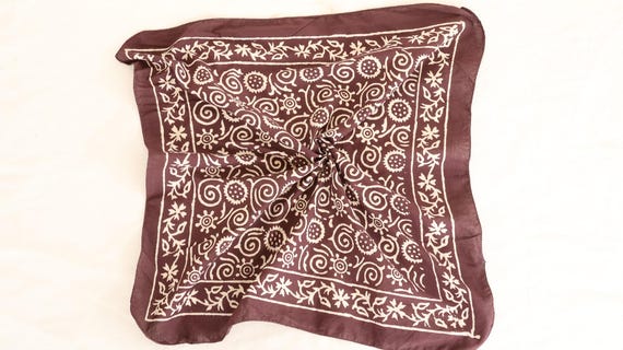 Organic Cotton Bandana Block Printed Bandana Scarf Neckerchief Cotton Neck Scarf High Quality, Winter Scarves, Unique Design, Boho Bandana