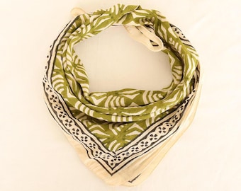 Organic Cotton Bandana Bandana Scarf, Paisley Design Scarf, Vibrant Color, High-Quality, Winter Scarf, Unique Design Block Print Bandana