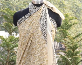 Sarong, sarong beach wrap, cotton sarong, beach sarong,pareo sarong, beach wrap, boho sarong for women,Indian Hand Block Print Beach Sarongs