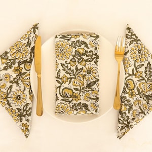 100 Pcs Printed Cotton Napkins | Reusable Dinner Napkin Set | Eco-Friendly Table Decor | Bulk Wedding Napkins Table Cloth Boho Napkins
