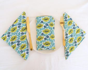 100% Cotton Napkins 100 Pcs Hand Block Printed Napkin Eco/Earth Friendly Reusable Napkins Reusable Table Cloth Boho Wholesale Lot Of Napkins