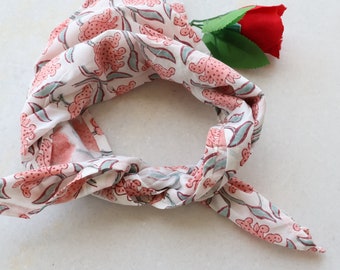 Organic Cotton Bandana Scarf Soft, Hair Head Neck Scarf for Women, Cool Western Fashion Bandana, Headband, Head wrap, Hair Accessories