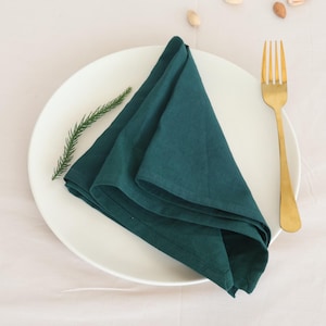 Pure Cotton Napkins 50 Pack Of Natural Cotton Napkin Emerald Green Dining  Everyday Meals At Home/Wedding/Party Table Décor Kitchen Napkins