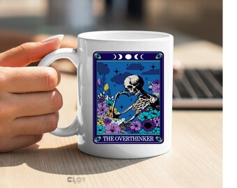 The Overthinker Tarot Card Mug | Overthinker Tarot Mug | Tarot Card Coffee Mug | The Overthinker Coffee Mug