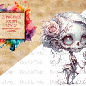 Pastel Zombie Girl with Lollipop PNG Clipart, Cute Creepy Character Art, Digital Download, Halloween Cute Illustration, Scrapbooking Art