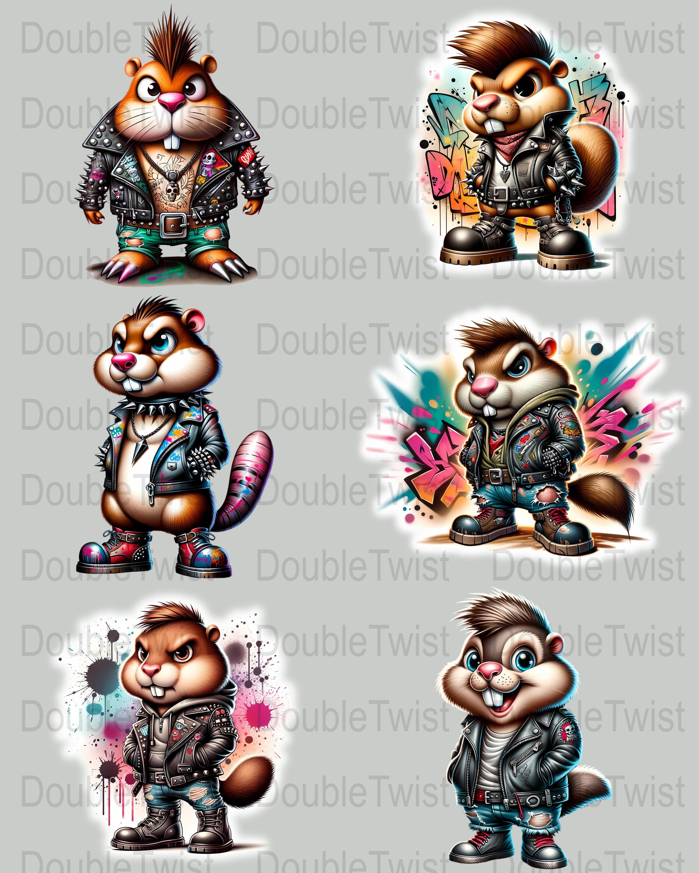 Punk Graffiti Gophers PNG Clipart: Edgy Street Art Graphics (digital ...