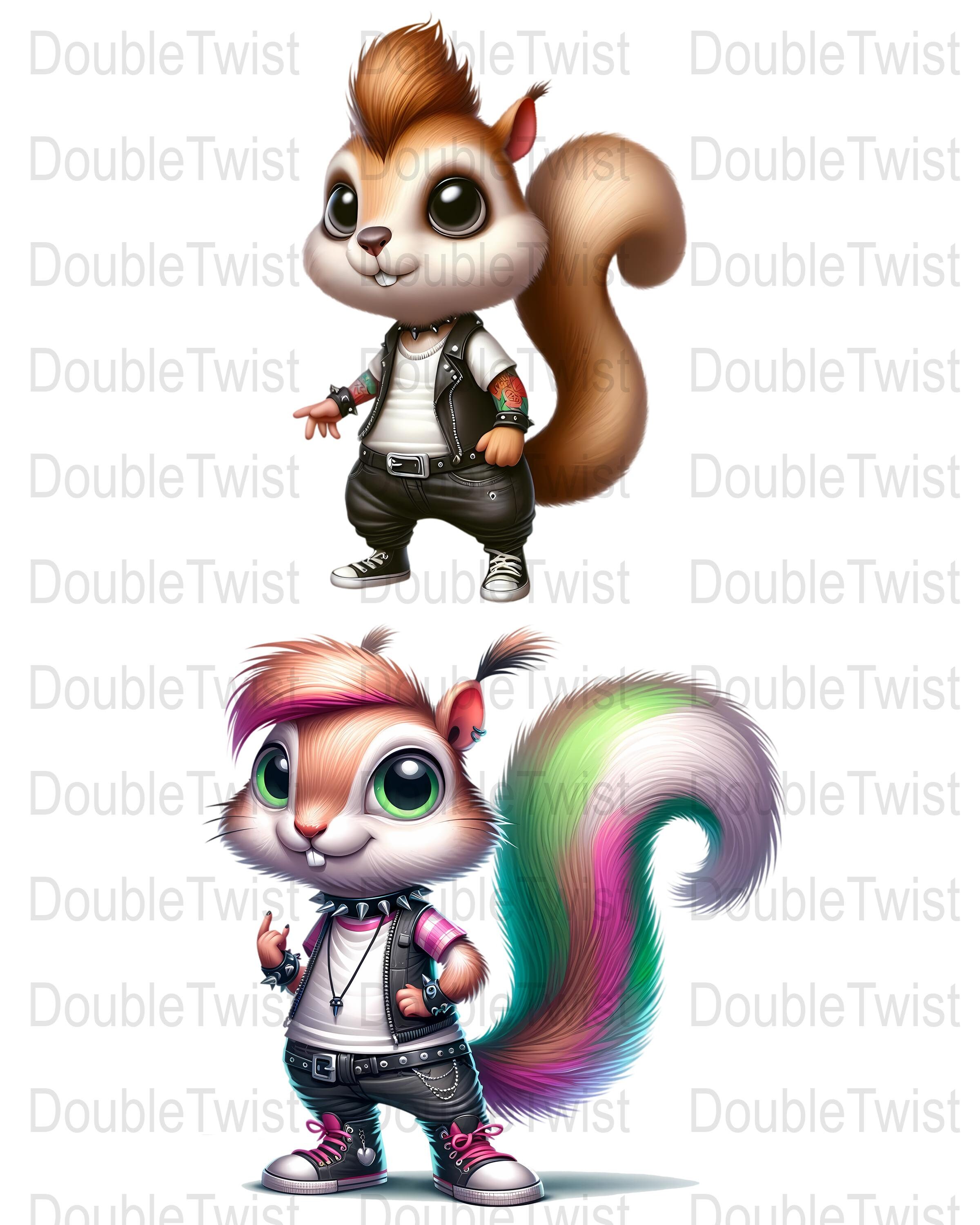 Style Squirrel Scene Style Squirrel Pngs, Digital Download, Alternative Animal ...