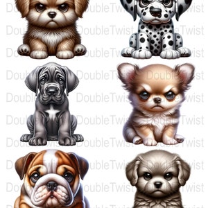 Grumpy Puppy Clipart, Dalmatian PNG Graphics (Digital Download) image 2