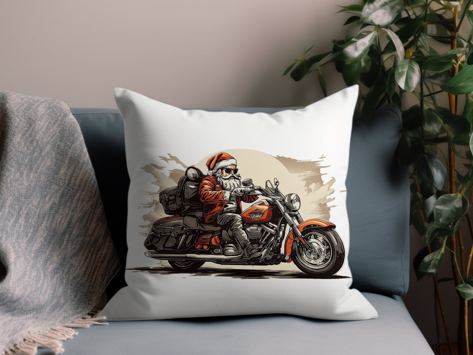 Harley-davidson Riding Santa PNG: Fun Christmas Design for DIY - Etsy