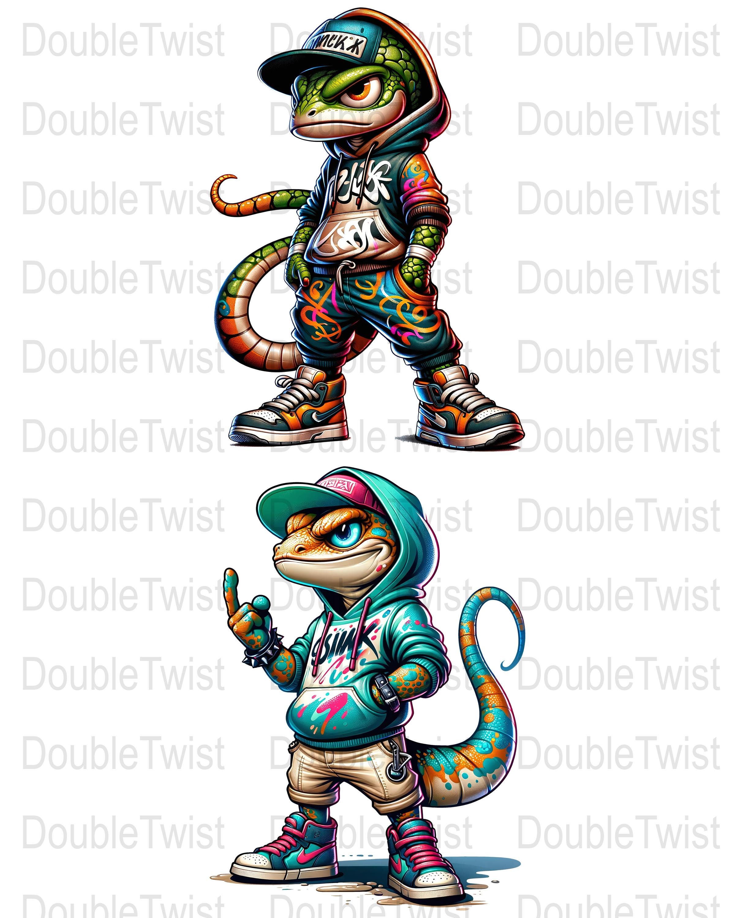 Graffiti Lizard Clipart, Urban Reptile PNG Files (digital Download) - Etsy