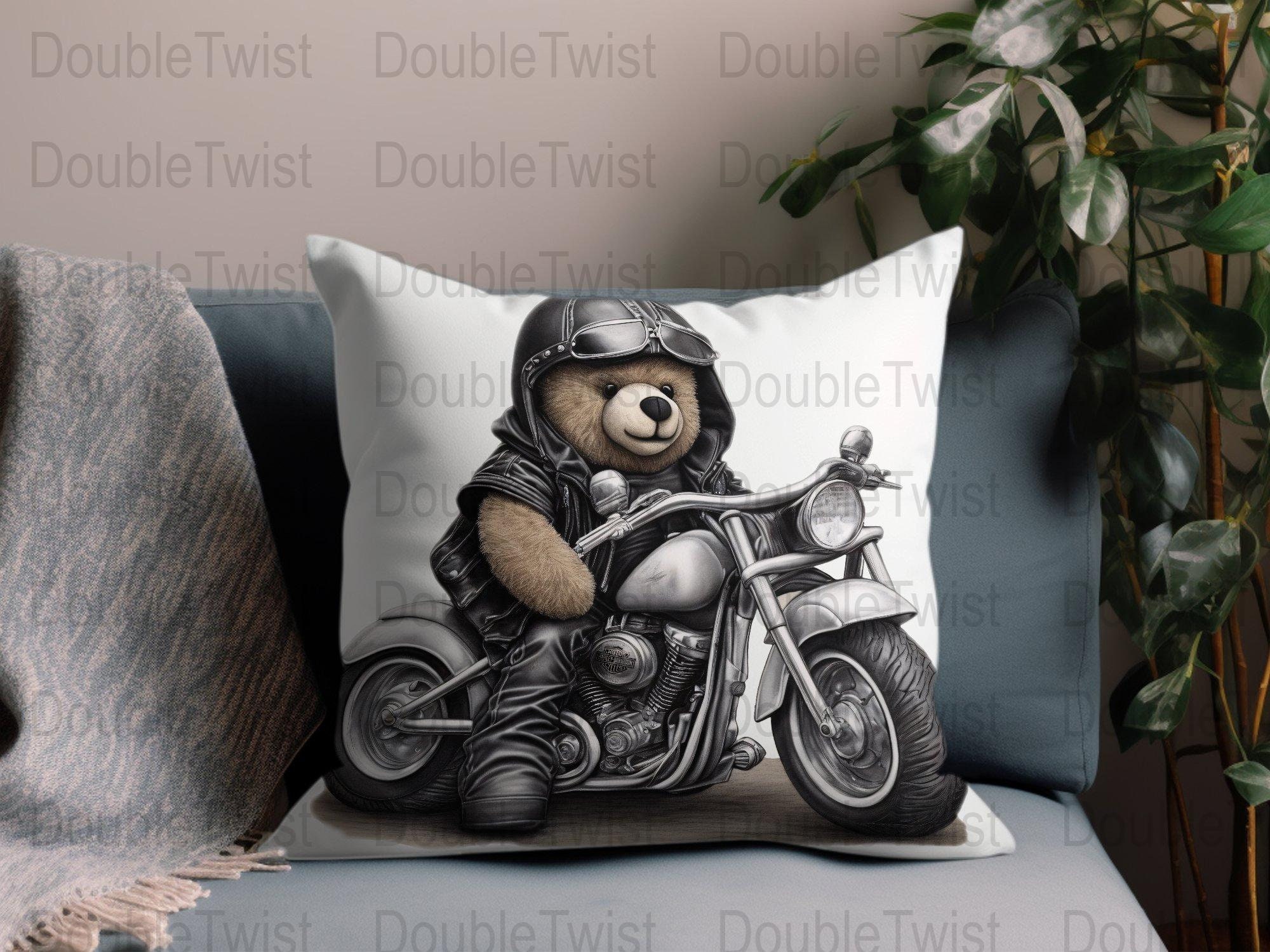 Harley-davidson Riding Teddy Bear PNG: Fun Design for DIY Projects ...