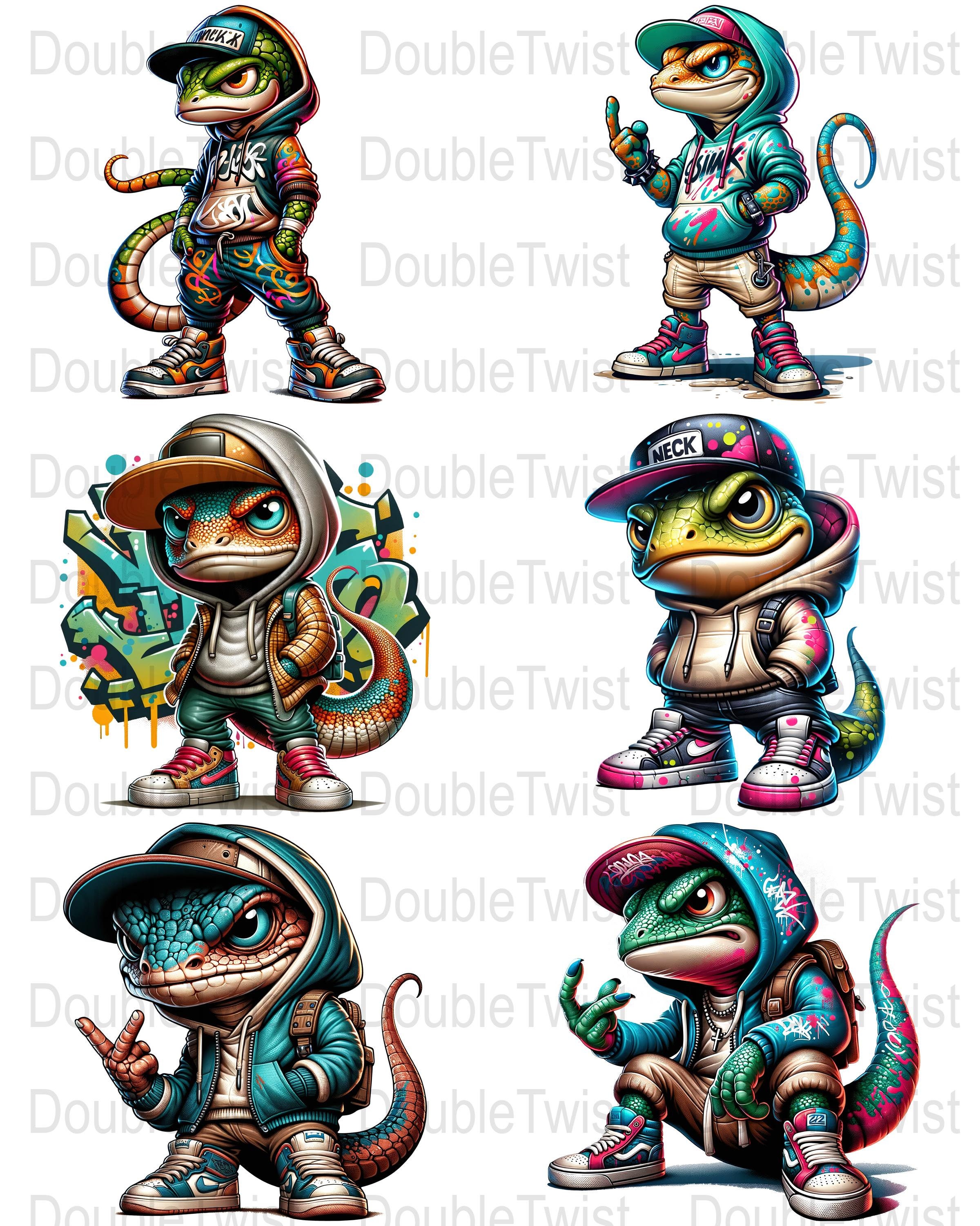 Graffiti Lizard Clipart, Urban Reptile PNG Files (digital Download) - Etsy