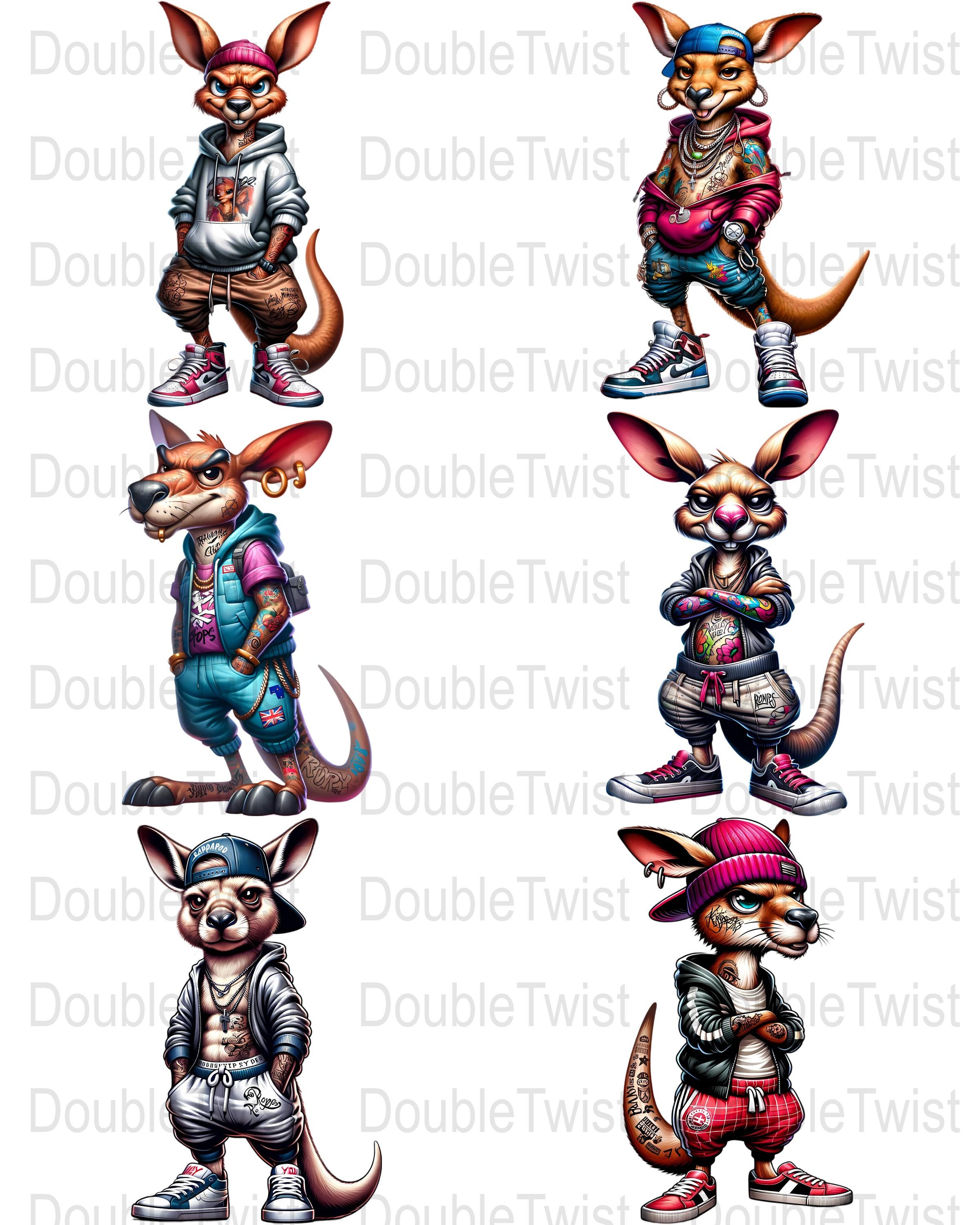 Urban Kangaroo Clipart, Street Style Kangaroo PNG, Hip Hop Animal ...